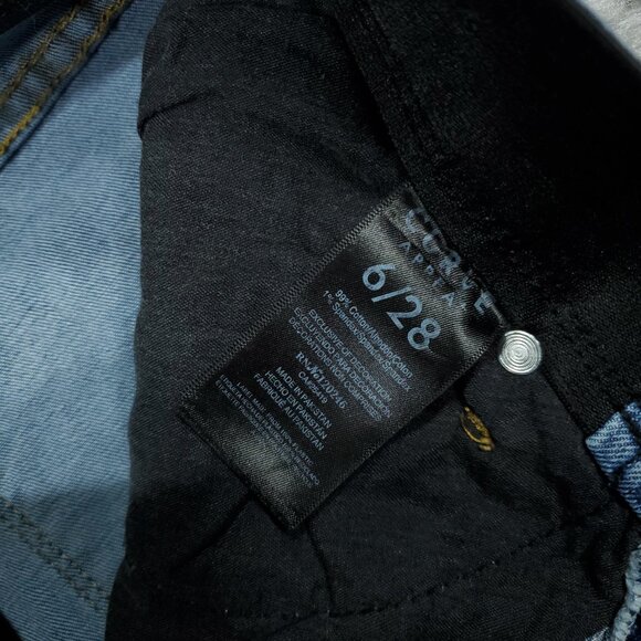 Curve Appeal Jeans High Rise Concealed Comfort Waist Straight Blue Size 6 28 - Picture 5 of 8